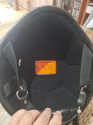 Casco Moto Cuero Negro Estilo Retro