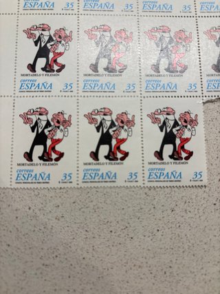 50 Sellos Correos España 35 Pesetas Mortadelo y Fi