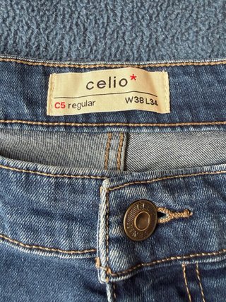 Pack 3 Vaqueros Hombre Azules talla 38 como una 48