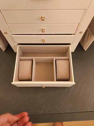 Portagioie grande bianco e oro