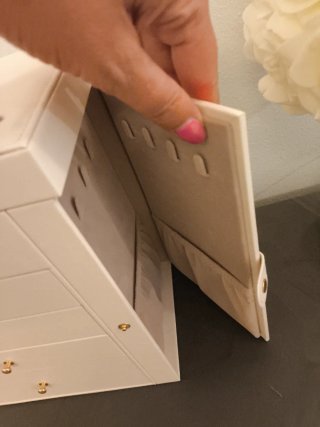 Portagioie grande bianco e oro