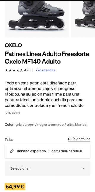 Patines Oxelo MF140 Adulto
