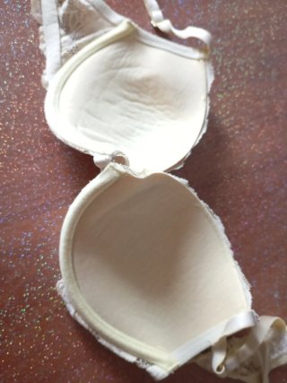 Reggiseno pizzo bianco e giallo