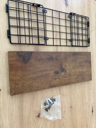Supporto mensola noce per bagno 40x15 cm