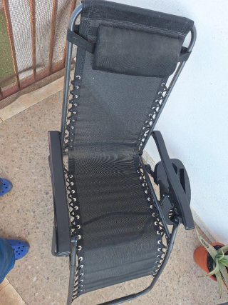 Sedie pieghevoli nere per terrazzo/giardino