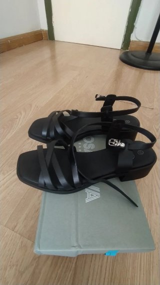 Sandalias negras mujer 37
