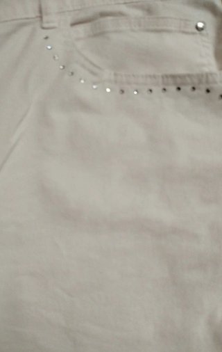 Pantalón capri blanco mujer