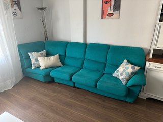 Sofá modular verde azulado 2.90m