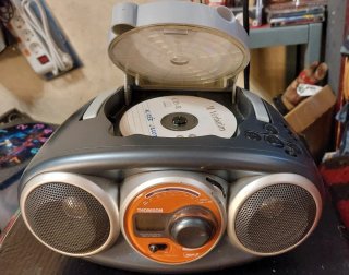 Radio CD Thomson Gris y Naranja