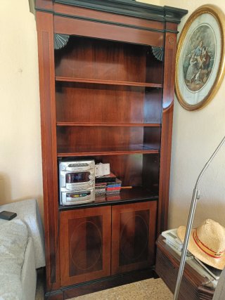 Libreria classica in legno massello 230 cm