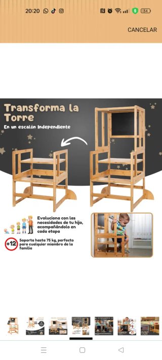 Mesa, silla y alzador Montessori
