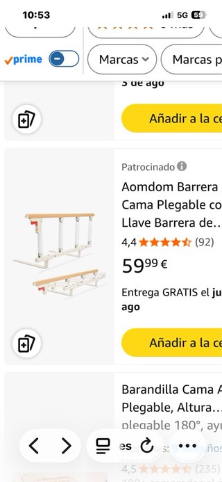 2 Barreras  de Cama para Adultos