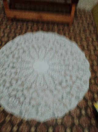 Mantel redondo ganchillo blanco