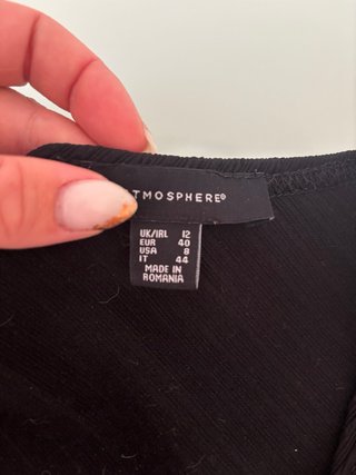 Top negro cruzado talla única