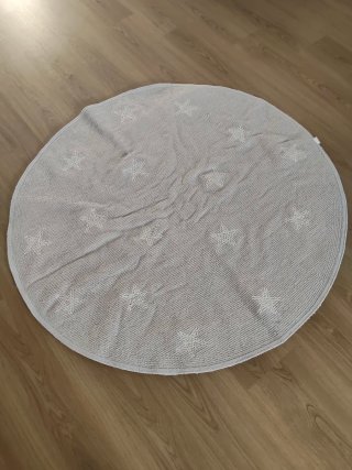 Alfombra redonda infantil estrellas gris