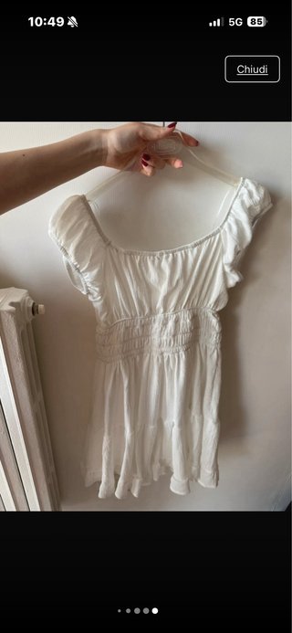 Vestito bianco corto