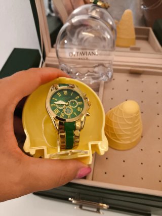 Orologio donna Ottaviani oro e verde