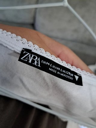 Zara Top Manga Larga Estampado Lazo M/L