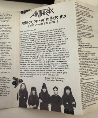 Casete Anthrax Attack of the Killer B's