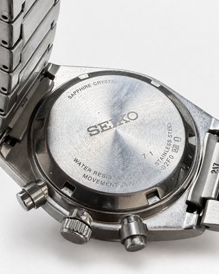 Seiko SSB453P1 cronógrafo azul con caja y papeles