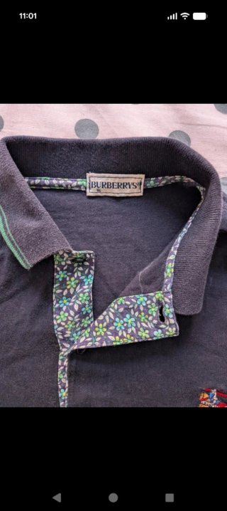 Polo Burberrys vintage blu navy