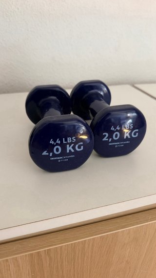 Pesas 2 kg Vinilo Azul Oscuro (2 unidades)