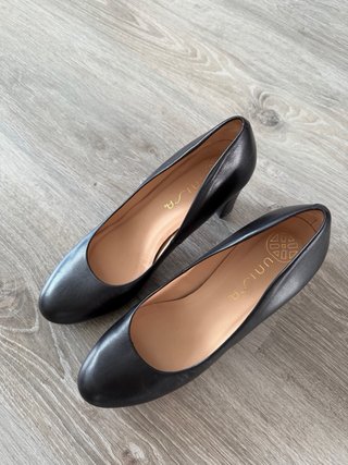 Zapatos Unisa Negros Tacón  Talla 39.5