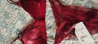 Conjunto lencería Gisela rojo granate tallaS