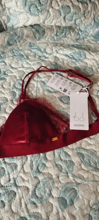 Conjunto lencería Gisela rojo granate tallaS