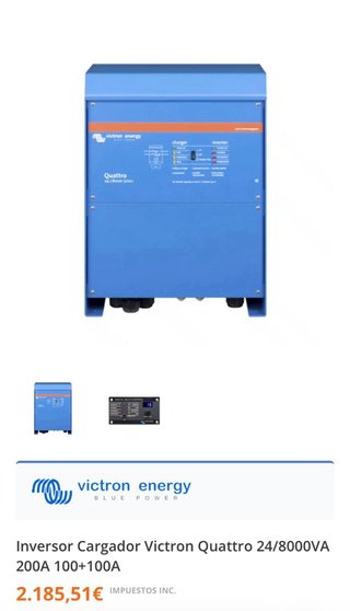 Inversor Victron Quattro 24V 8000W 200A