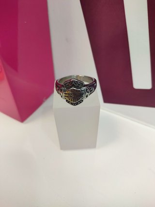 Anillo acero plateado harley davidson T31