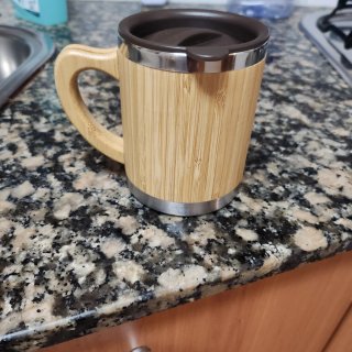 Taza Térmica Bambú y Acero 300ml Nueva