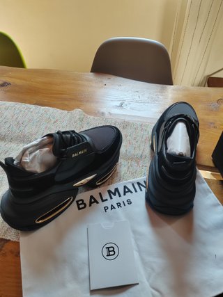 Scarpe Uomo Balmain BM1VI277 Nero Oro