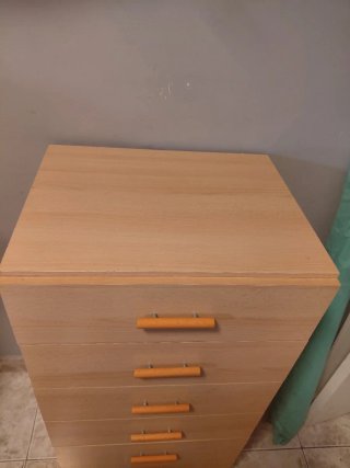Cómoda de madera 6 cajones