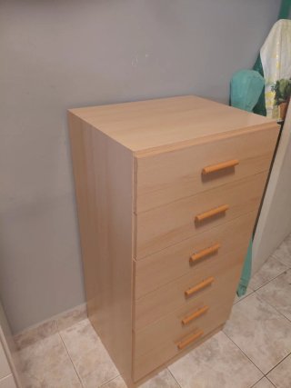 Cómoda de madera 6 cajones