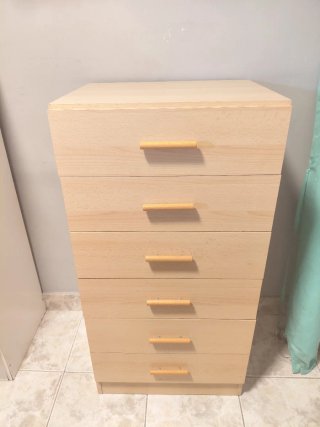 Cómoda de madera 6 cajones
