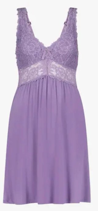 Camicia da notte/Sottoveste viola pizzo Tg.S