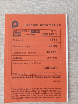 Congelatore Privileg 5 cassetti 184L