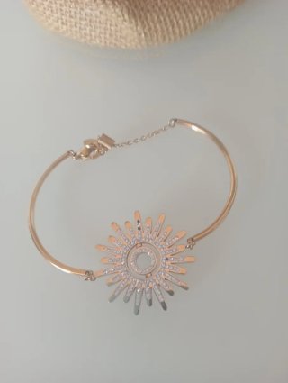 Bracciale donna con decorazione a fiore