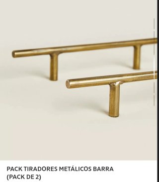 Pack 2 Tiradores Zara Home Dorados