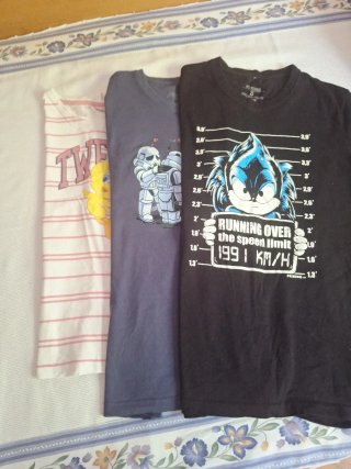Lote 3 Camisetas, 1 Grise, 1 negra Diseño Star War