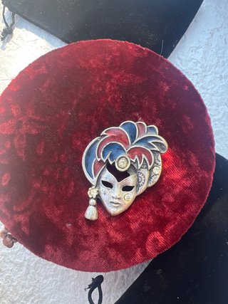 Broche Máscara Veneciana Vintage Italia