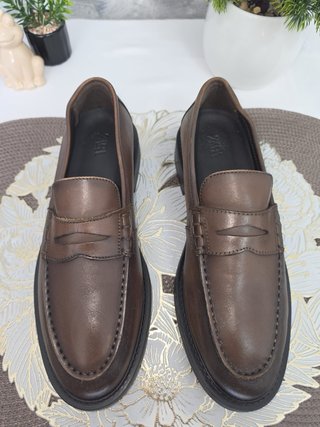 Mocasines Zara Hombre Marrones Nuevos