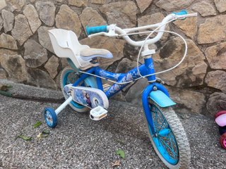 Bicicleta Frozen Infantil con Ruedines