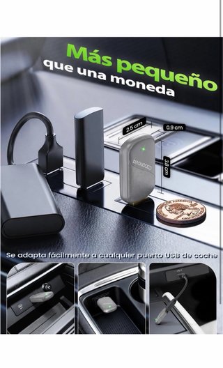 Adaptador CarPlay Inalámbrico Ultra Mini USB Metal