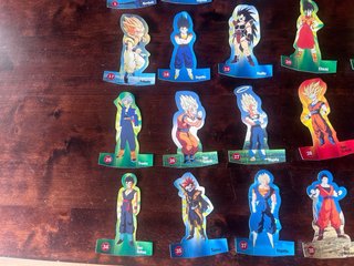 Lote 20 cromos troquelados Dragon Ball Z
