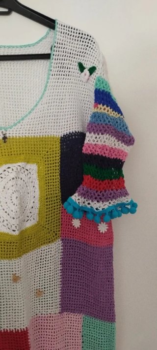 Vestido crochet patchwork Hecho a mano