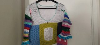 Vestido crochet patchwork Hecho a mano