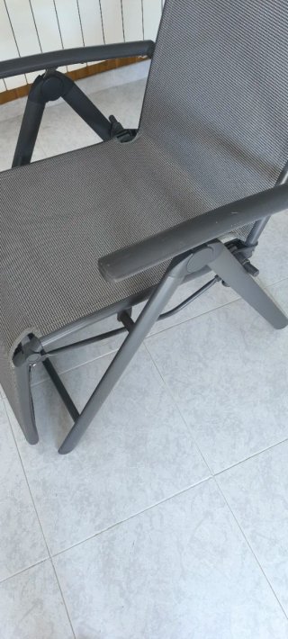 Hamaca jardín reclinable gris aluminio