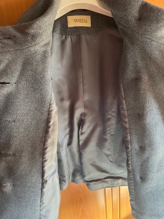 Chaquetón de paño gris mujer